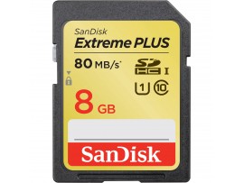 SanDisk Extreme PLUS SDHC UHS-I 80MB/s 8GB 